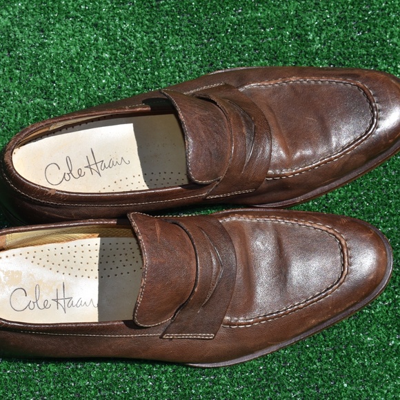 Cole Haan - Brown Leather Loafers NikeAir Size 9